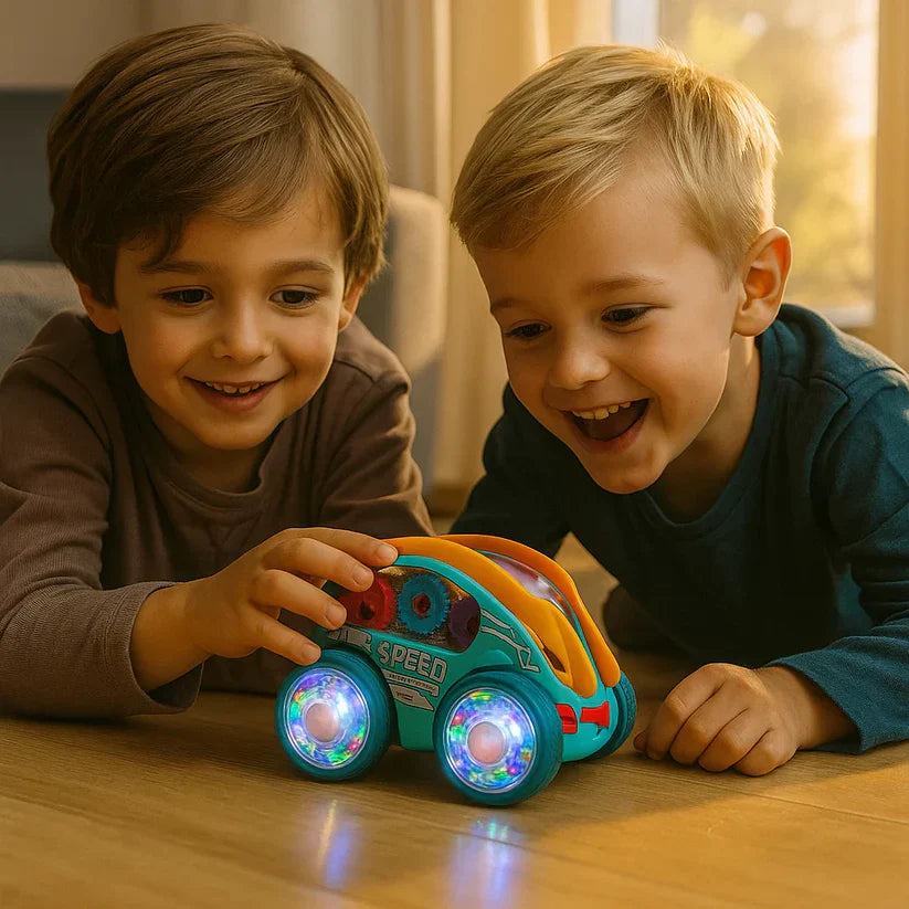 Kletshuts™ CarToy: Colorful Light Music Electric Stunt Truck 360° Rotating Toy Car