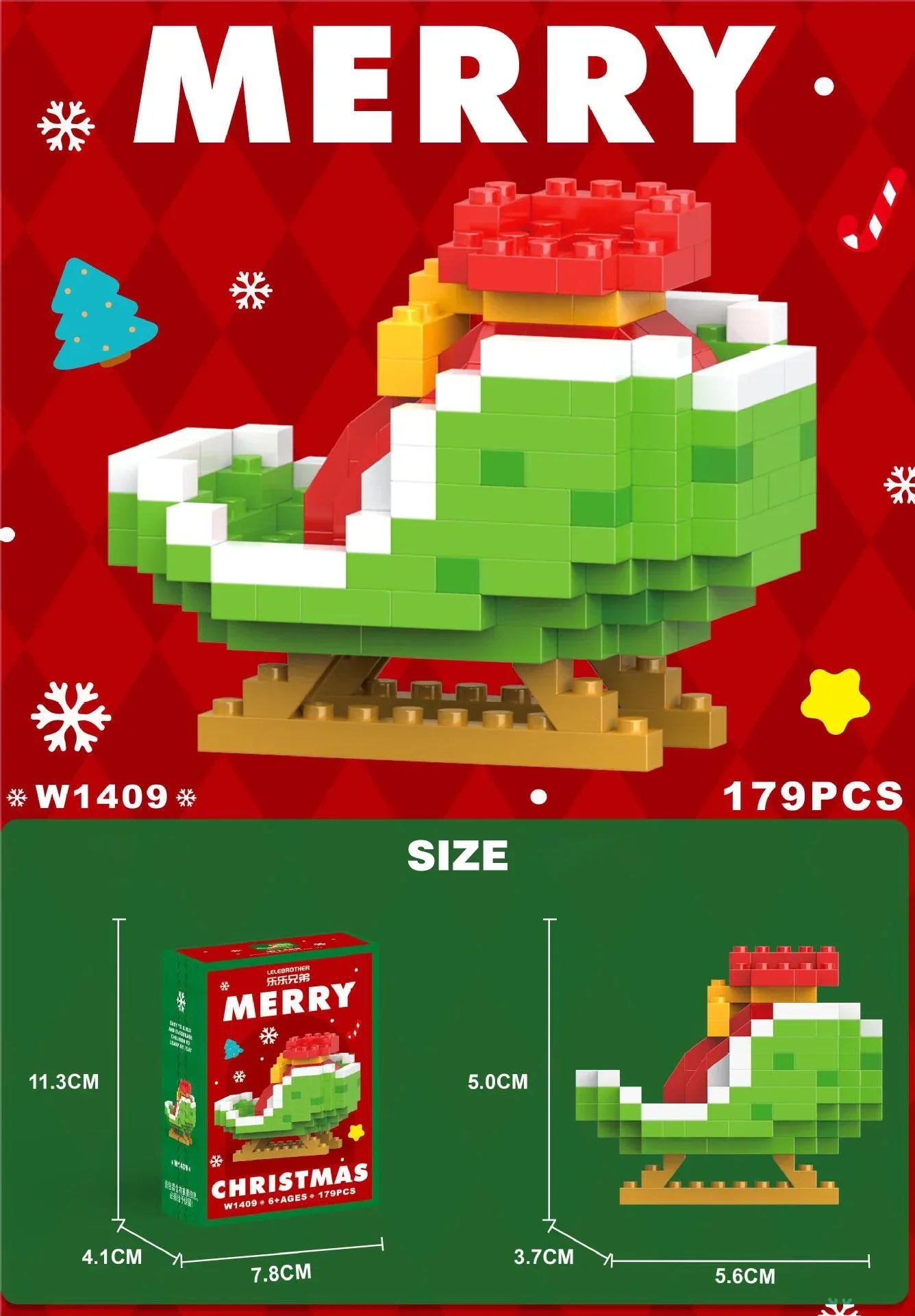 Kletshuts™ HolidayBlocks: Kids Creatives Micro Building Blocks Christmas Holiday Edition