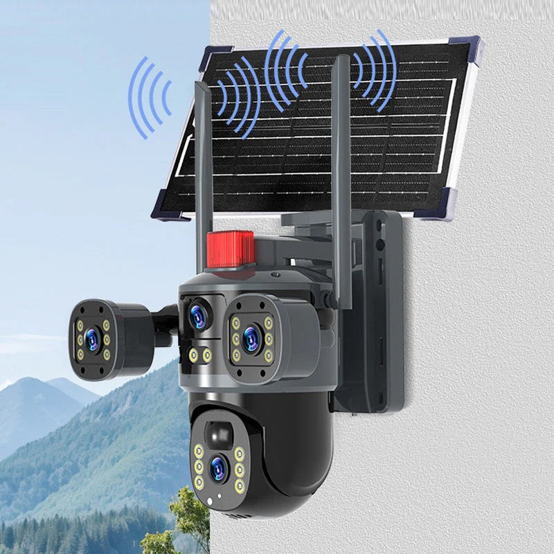 Globetrek° DomeCamera: Triple Lens Solar Powered Dome Camera