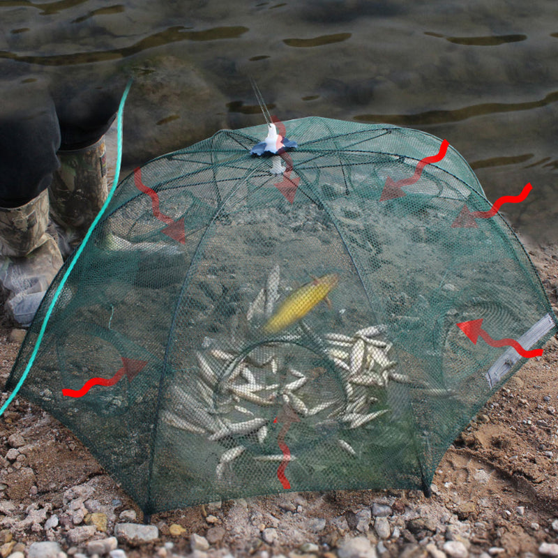 Fishstrap Screen FishTrap - Portable Easy Setup Multi-Entry Foldable Fishing Net Trap ...
