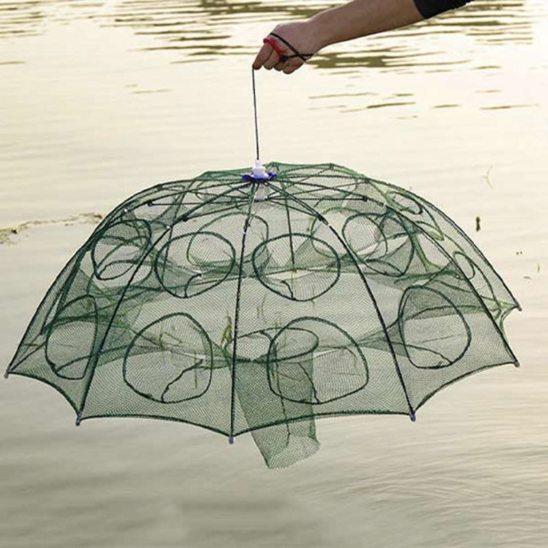 FishTrap - Portable Easy Setup Multi-Entry Foldable Fishing Net Trap ...