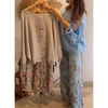 Icone™ LooseSet - Loose Longsleeved Blouse And Floral Pants Set For Women