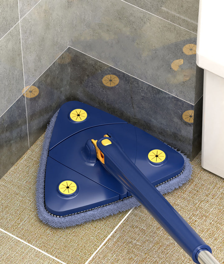 Cleaner Pro° TriangleMop: Long Handle Adjustable Triangle 360 Cleaning Mop