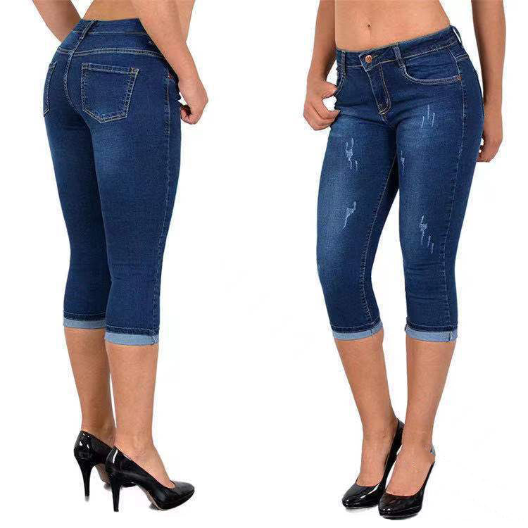 Icone™ KneeDenim: Stretchable Stylish Knee Length Denim Pants