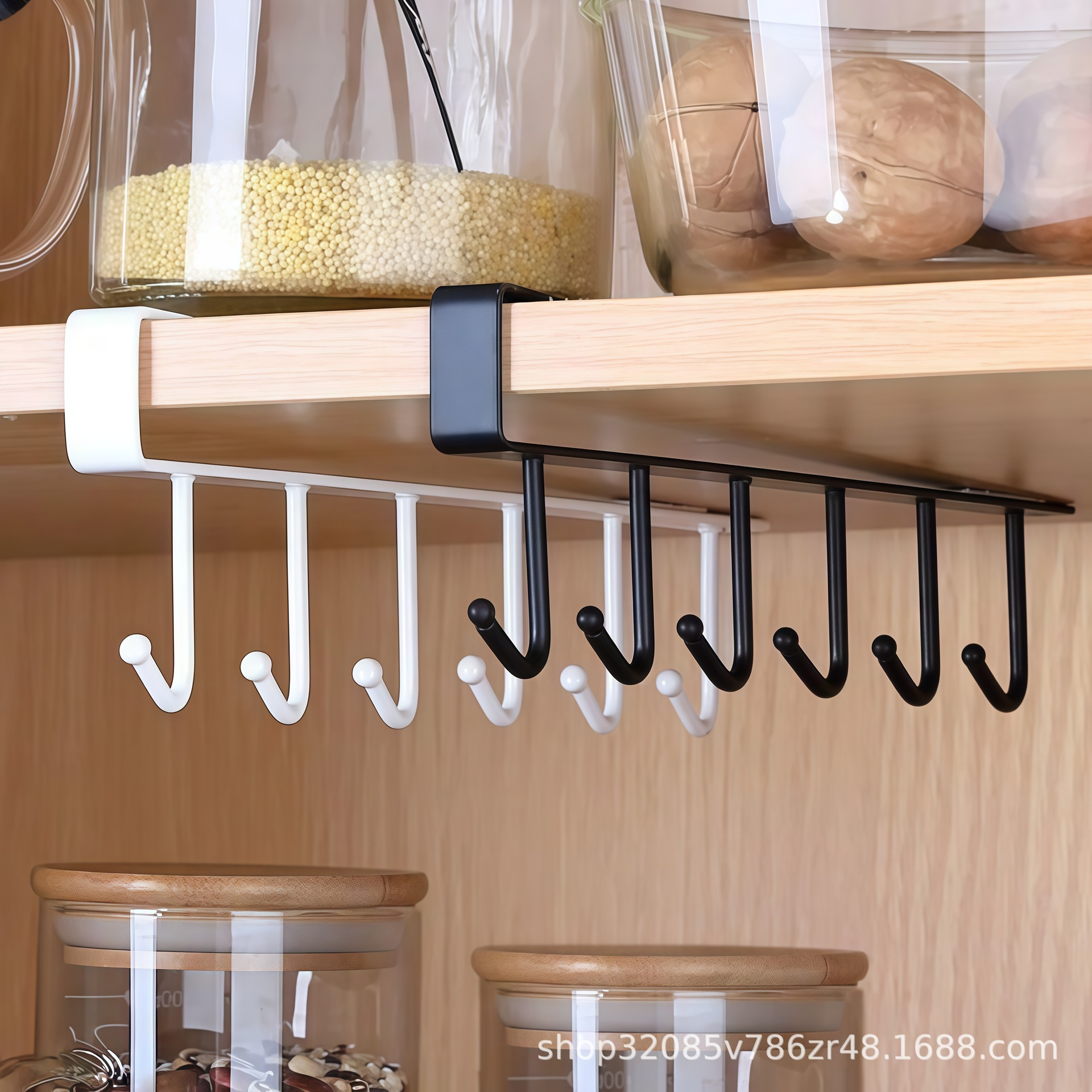 GlideHold® ShelfHooks 1+1 FREE: Shelf Hanging Rack Hooks For Kitchen And Closet