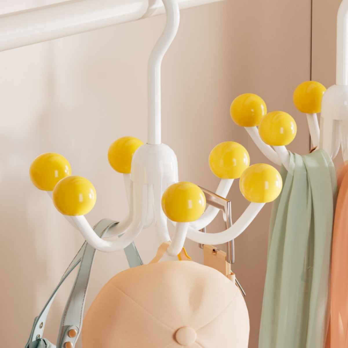 GlideHold® HangerHooks: 360° Swivel 6 Claw Hooks Closet Organizer Hanger