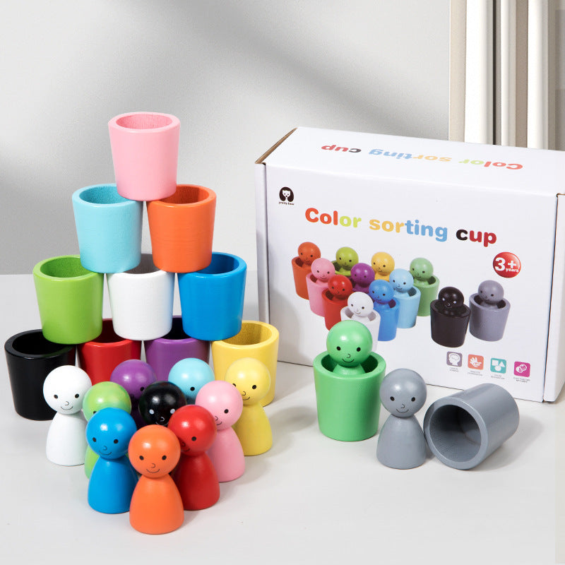 Kletshuts™ SortingCups: Educational Children Color Sorting Cups And Figure Game