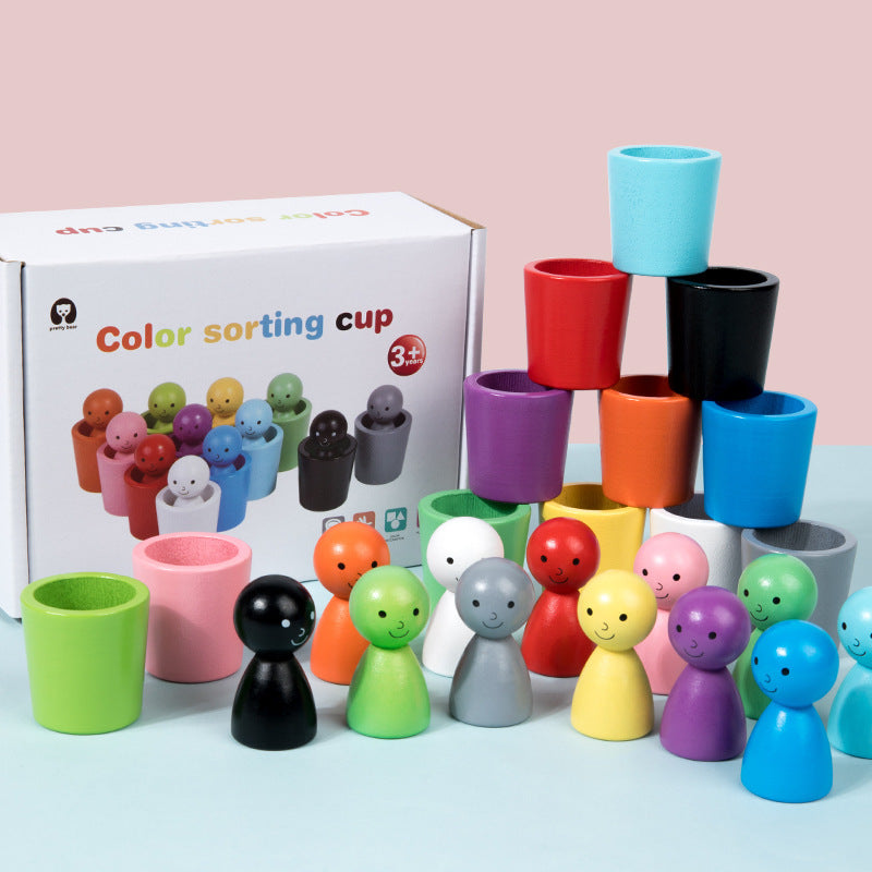 Kletshuts™ SortingCups: Educational Children Color Sorting Cups And Figure Game