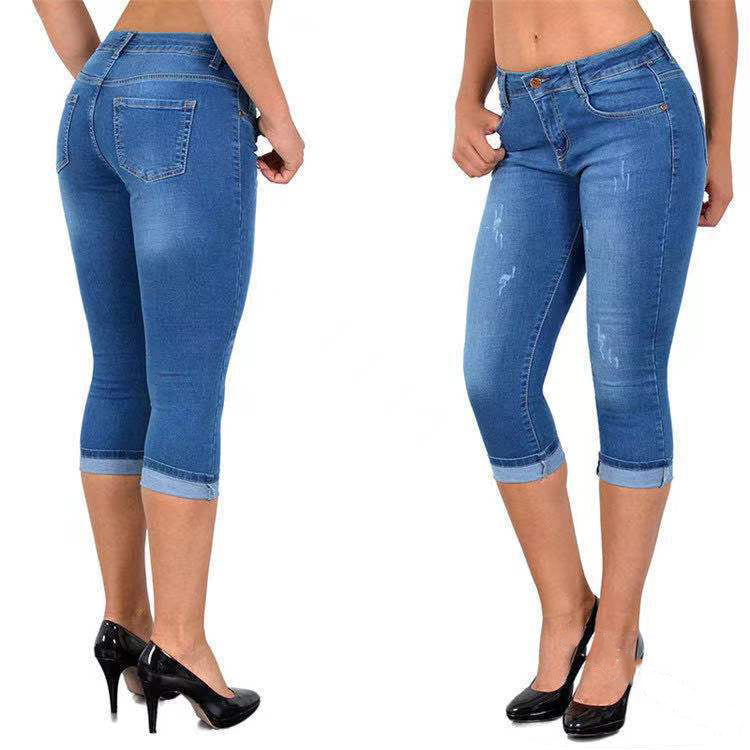 Icone™ KneeDenim: Stretchable Stylish Knee Length Denim Pants