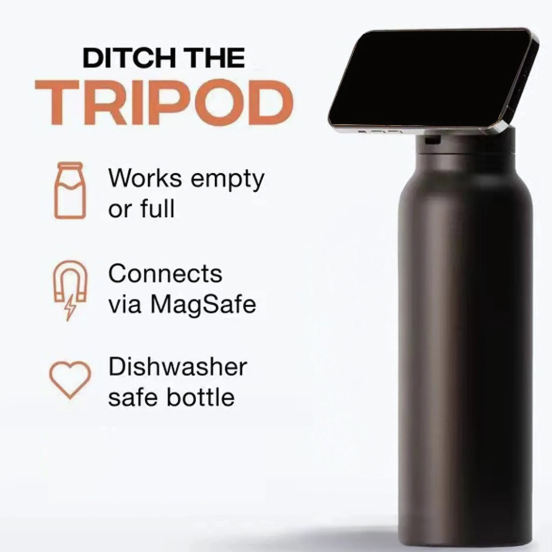 Holder360° MagneticBottle: Magnetic Water Bottle Phone Holder