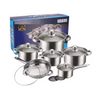 Globetrek° CookingSet: 12 Pieces Stainless Steel Cookware Set