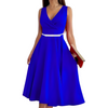Icone™ ElegantDress: V-Neck Women's Elegant Dress With Belt