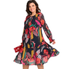 Icone™ FlowerDress: Long Sleeved Loose Fit Floral Printed Dress