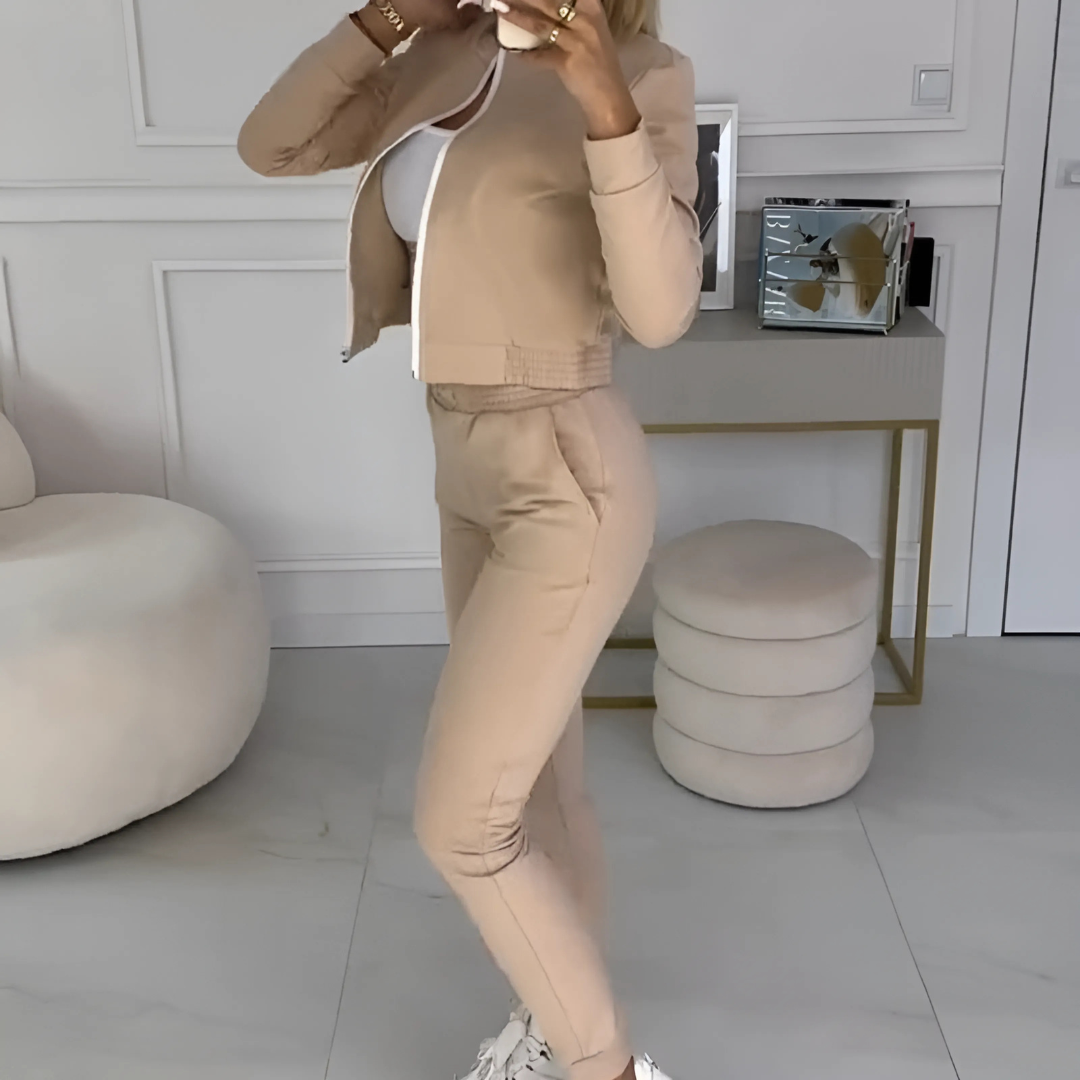 Icone™ OutfitSet: Jacket, Tank Top And Pants Casual Outfit Set For Women