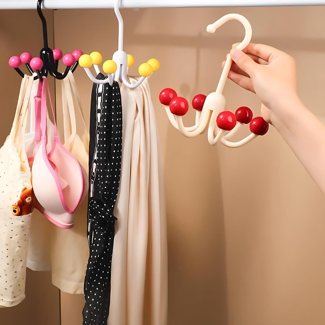 GlideHold® HangerHooks: 360° Swivel 6 Claw Hooks Closet Organizer Hanger