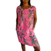 Icone™ CasualDress: Nature Print Round Neck Casual Dress