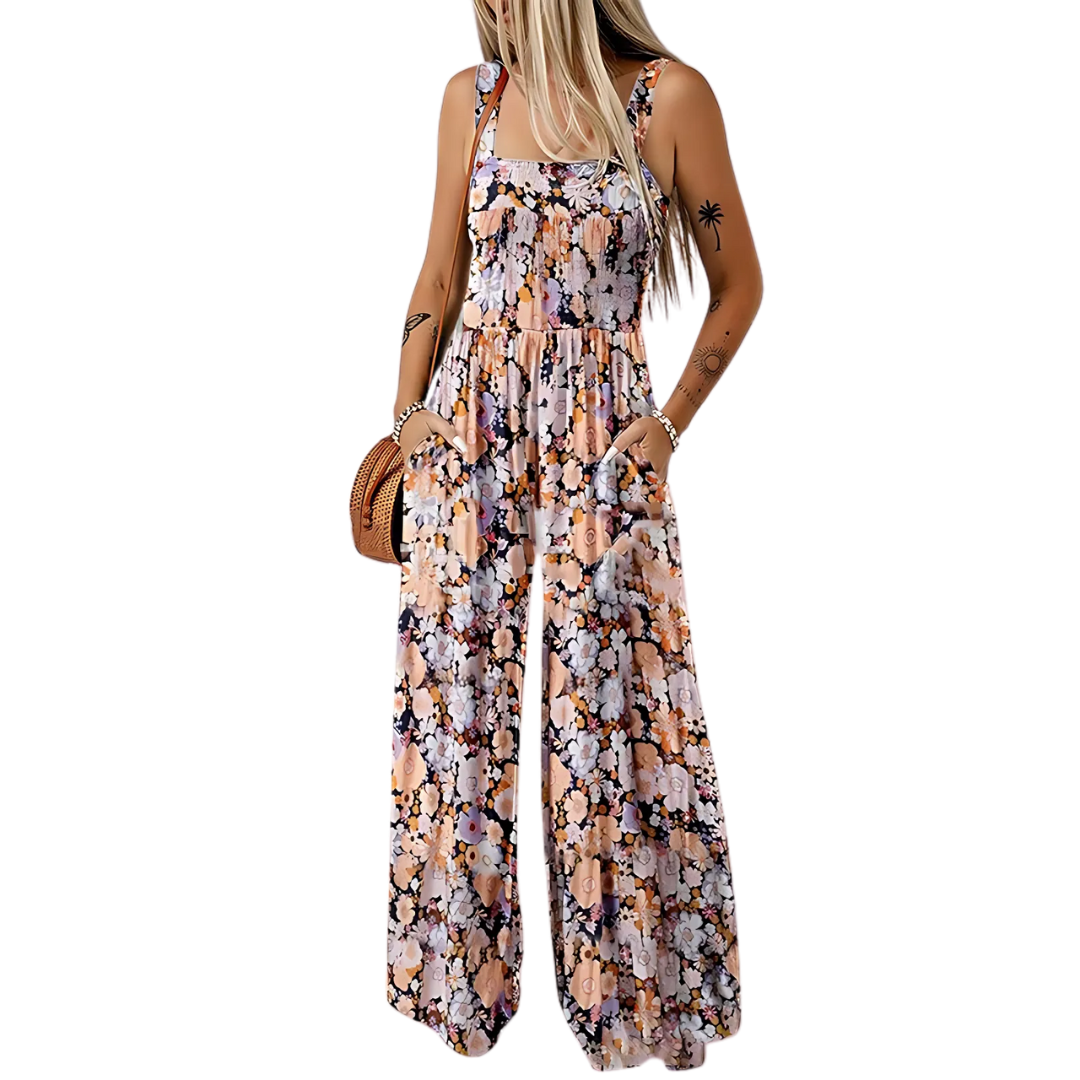 Icone™ PrintedJumpsuit: Full Length Comfortable Casual Loose Printed Jumpsuit