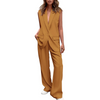 Icone™ BlazerSet: Women's Chic Sleeveless Blazer And Pants Set