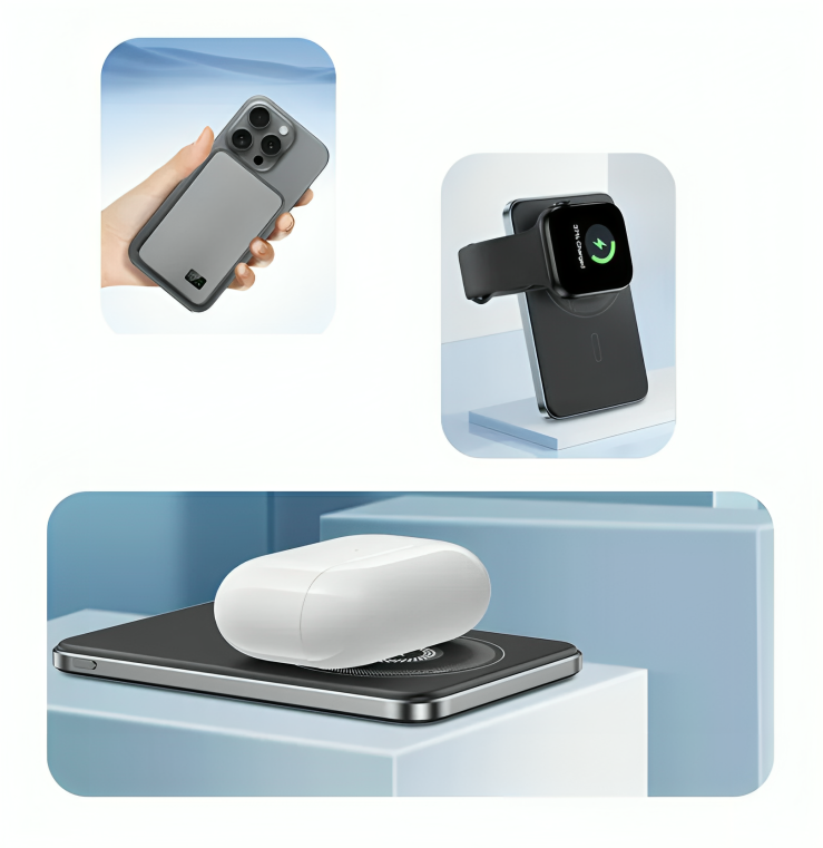 MagneticCharger - 3 in 1 Fast Magnetic Charger Portable Power Bank