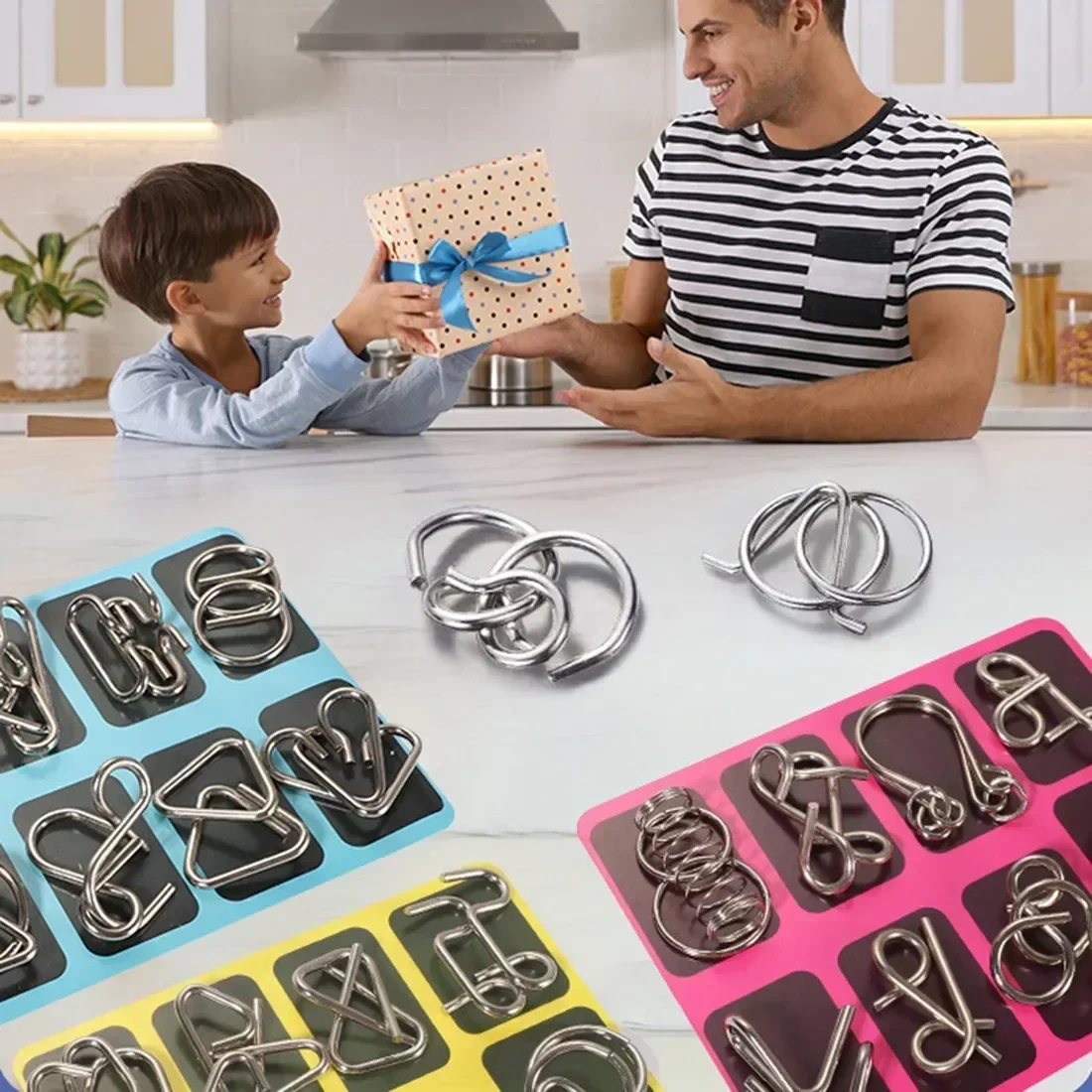 Kletshuts™ MetalPuzzles: Kids Brain Teasers Metal Puzzle Set