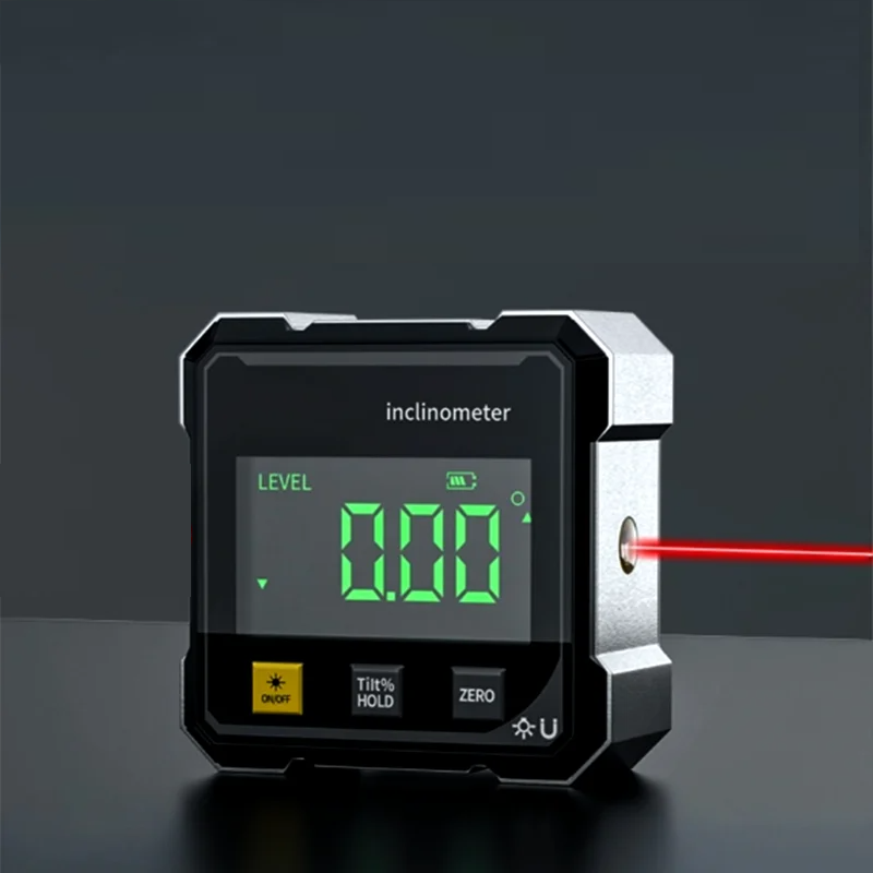Globetrek° DigitalInclinometer: Digital Magnetic Sides Laser Inclinometer