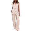 Icone™ BlazerSet: Women's Chic Sleeveless Blazer And Pants Set