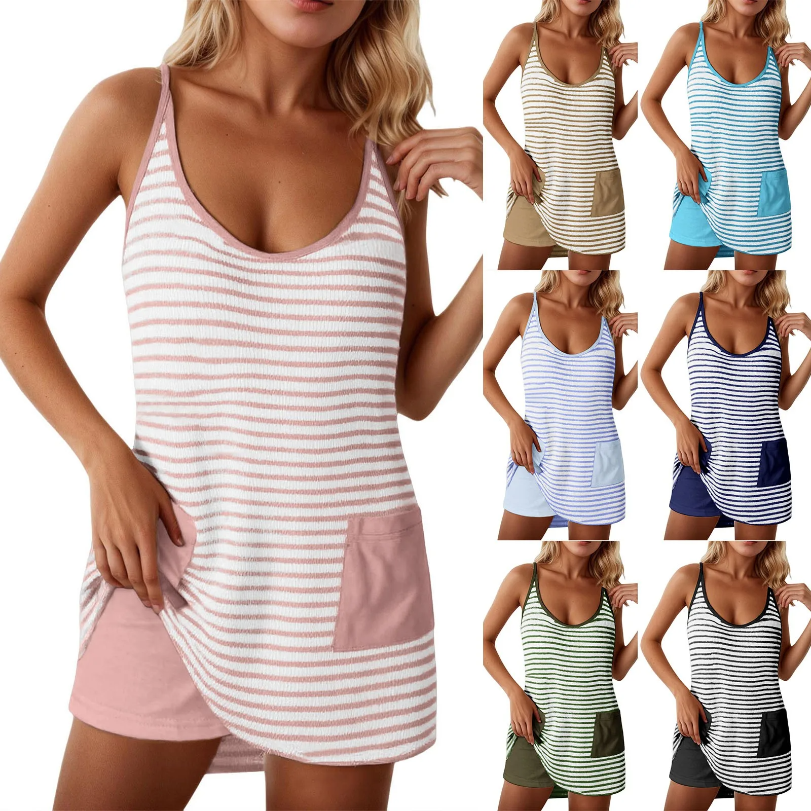 Icone™ DressShorts: Casual Mini Sleeveless Dress With Built In Shorts
