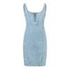 Icone™ DenimDress: Denim Fit Dress With Slit And Adjustable Strap