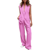 Icone™ BlazerSet: Women's Chic Sleeveless Blazer And Pants Set