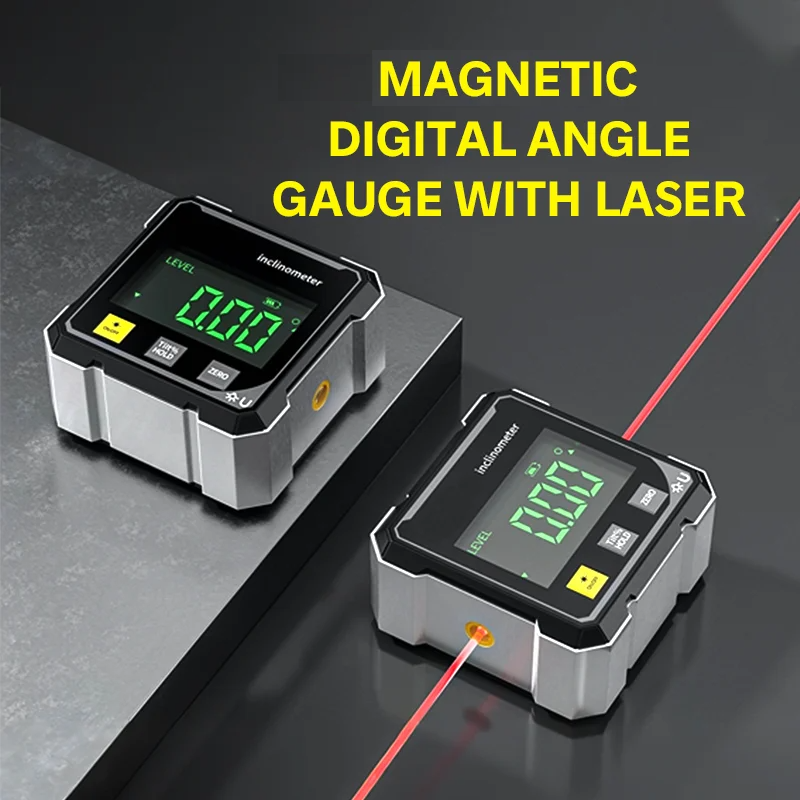 Globetrek° DigitalInclinometer: Digital Magnetic Sides Laser Inclinometer