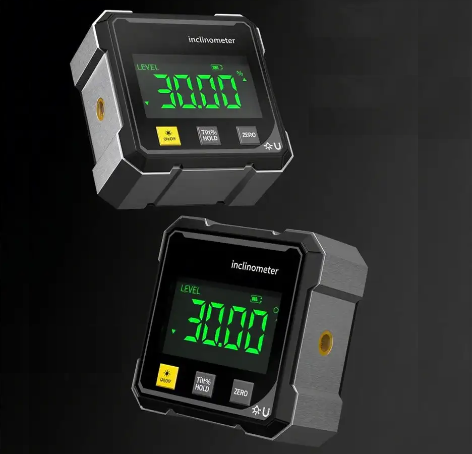 Globetrek° DigitalInclinometer: Digital Magnetic Sides Laser Inclinometer