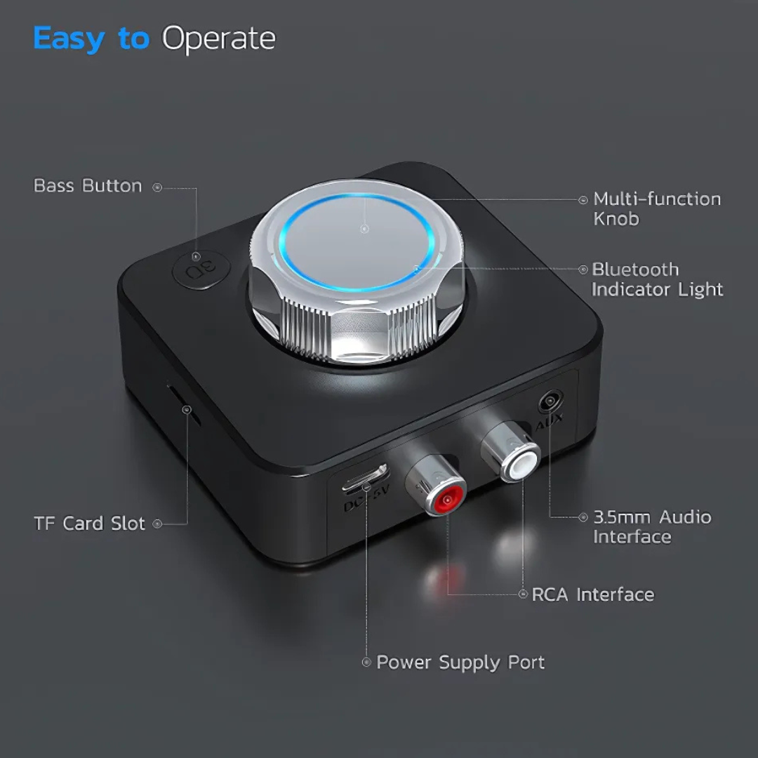 BluetoothReceiver - Wireless Bluetooth 5.0 Audio RCA Receiver