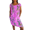 Icone™ CasualDress: Nature Print Round Neck Casual Dress