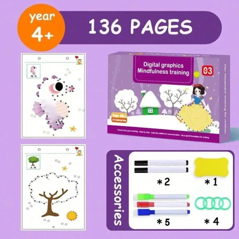 Kletshuts™ ActivityBook: Tracing And Drawing Educational Workbook