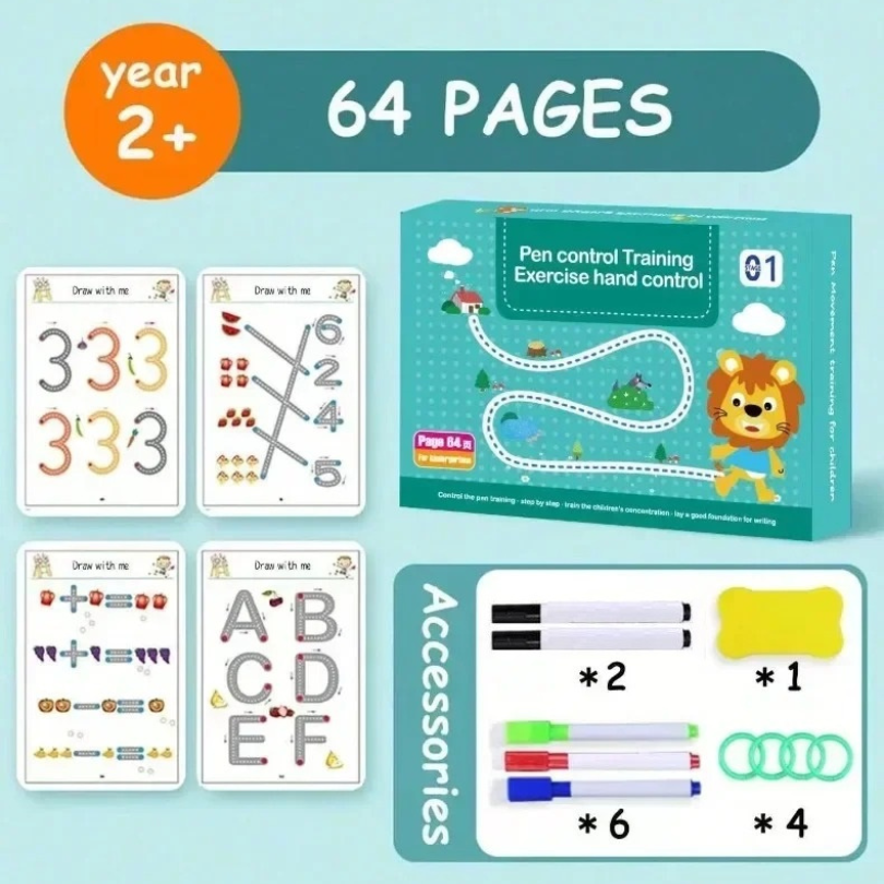 Kletshuts™ ActivityBook: Tracing And Drawing Educational Workbook