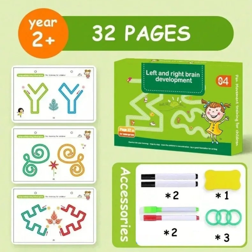 Kletshuts™ ActivityBook: Tracing And Drawing Educational Workbook