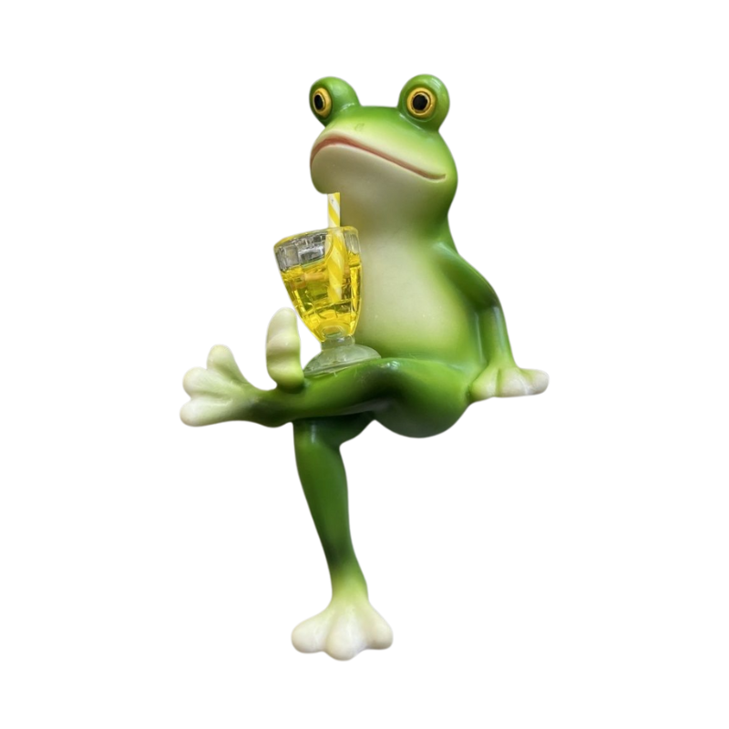 GardenOrnament: Cute Frog Decoration Hanging Pot Edge Garden Ornament