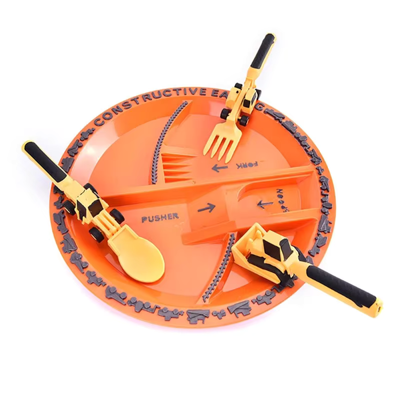 Kletshuts™ CarCutlery: Children's Construction Cutlery Set