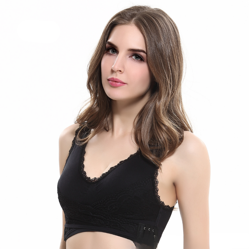 Icone™ LaceBra: Wire Free Front Cross Lace Lift Bra