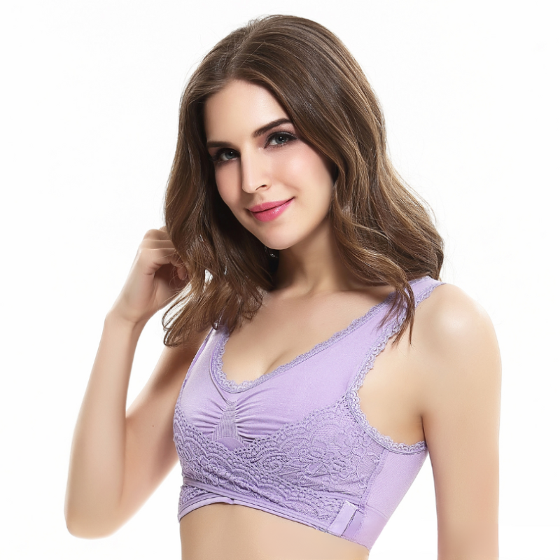 Icone™ LaceBra: Wire Free Front Cross Lace Lift Bra