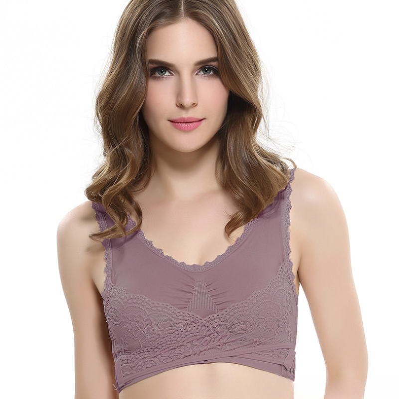 Icone™ LaceBra: Wire Free Front Cross Lace Lift Bra