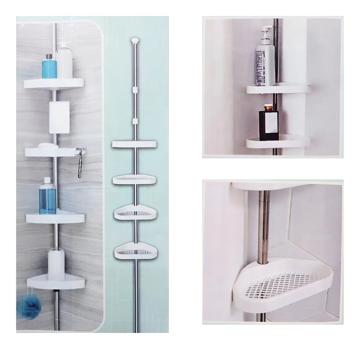 Globetrek° AdjustableRack: Extendable Bathroom Organizer Adjustable Rack