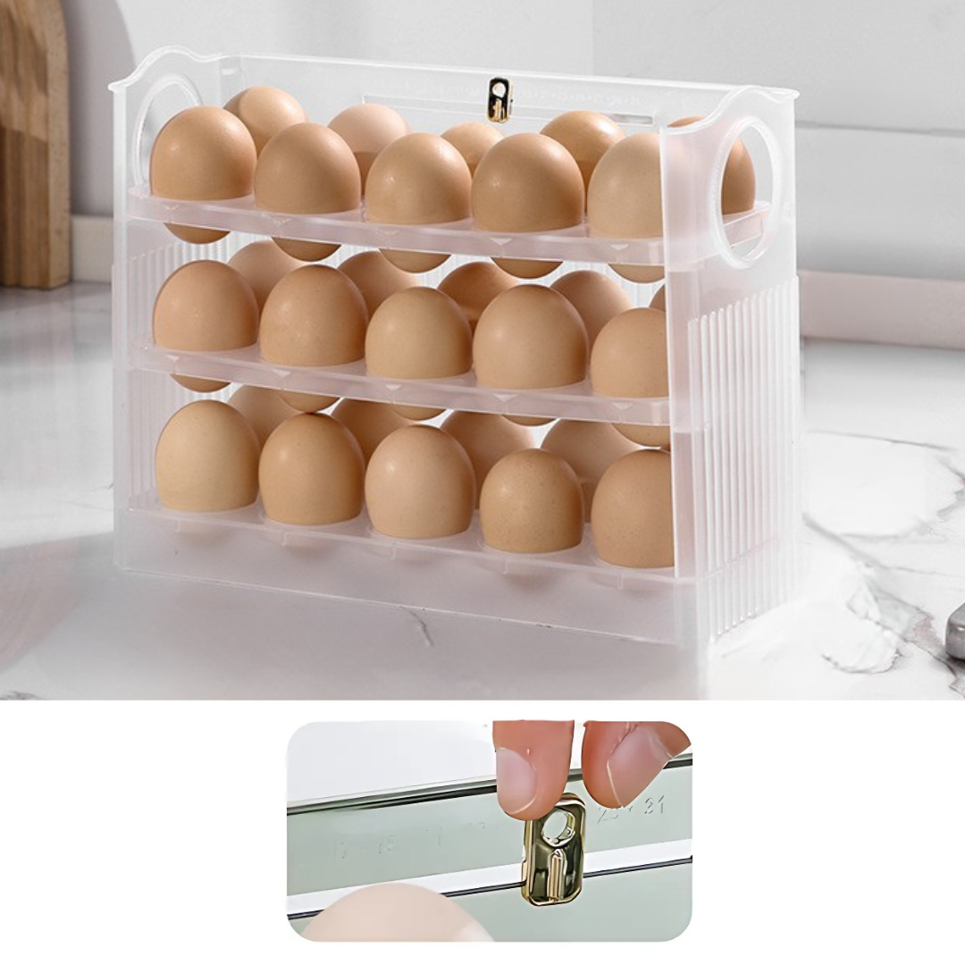 EggBox - Three Layers Self Rebound Egg Storage Box