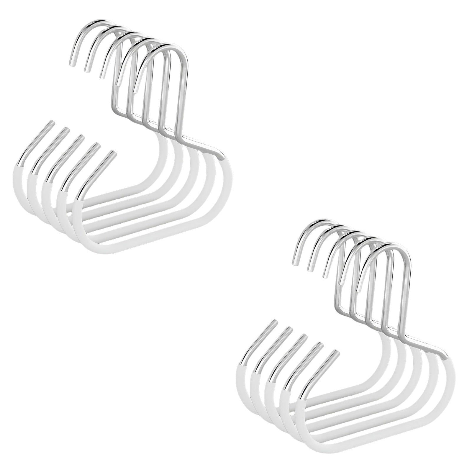 GlideHold® ClosetRing 10+10 FREE: Open Ring Space Saver Closet Hanger