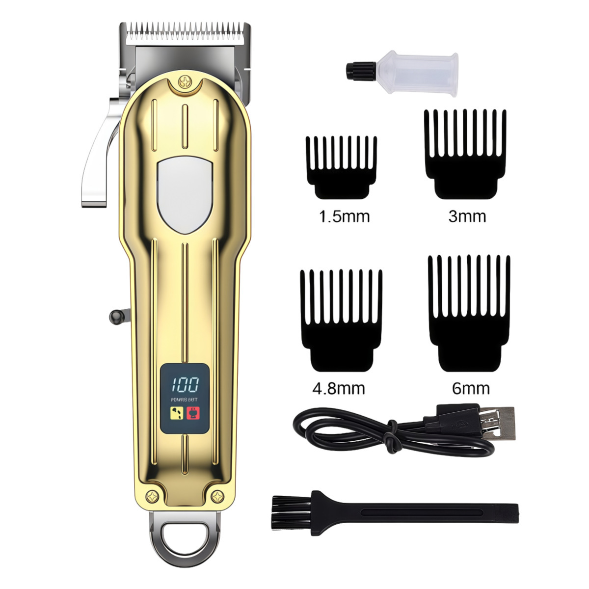 Rose® HairClipper: Digital LCD Shaver Professional Hair Clipper