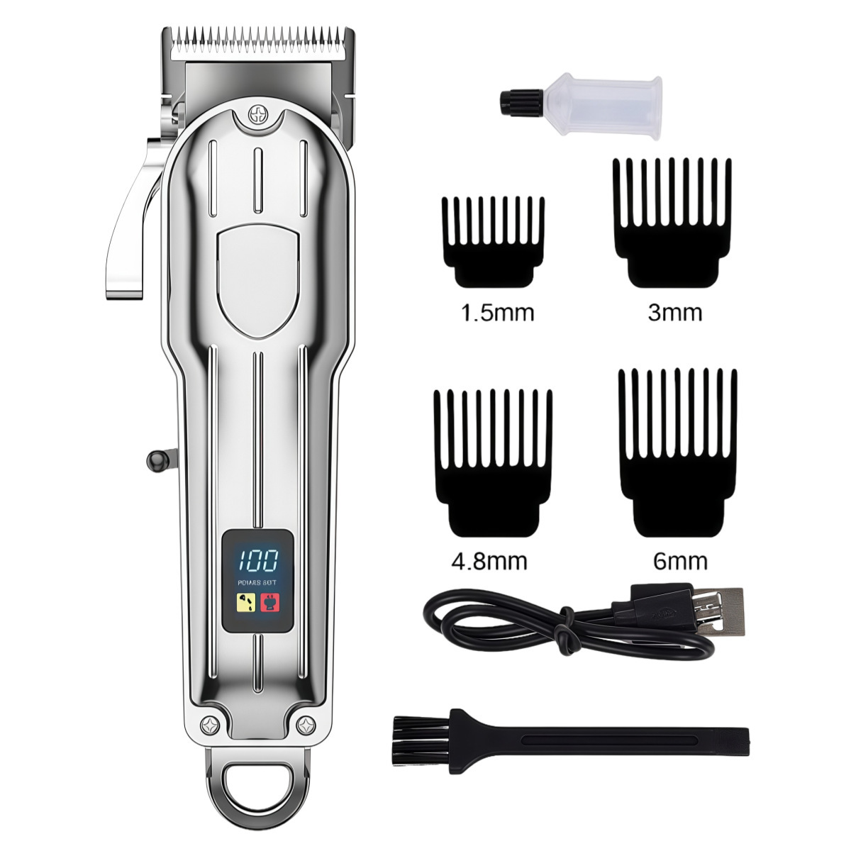 Rose® HairClipper: Digital LCD Shaver Professional Hair Clipper