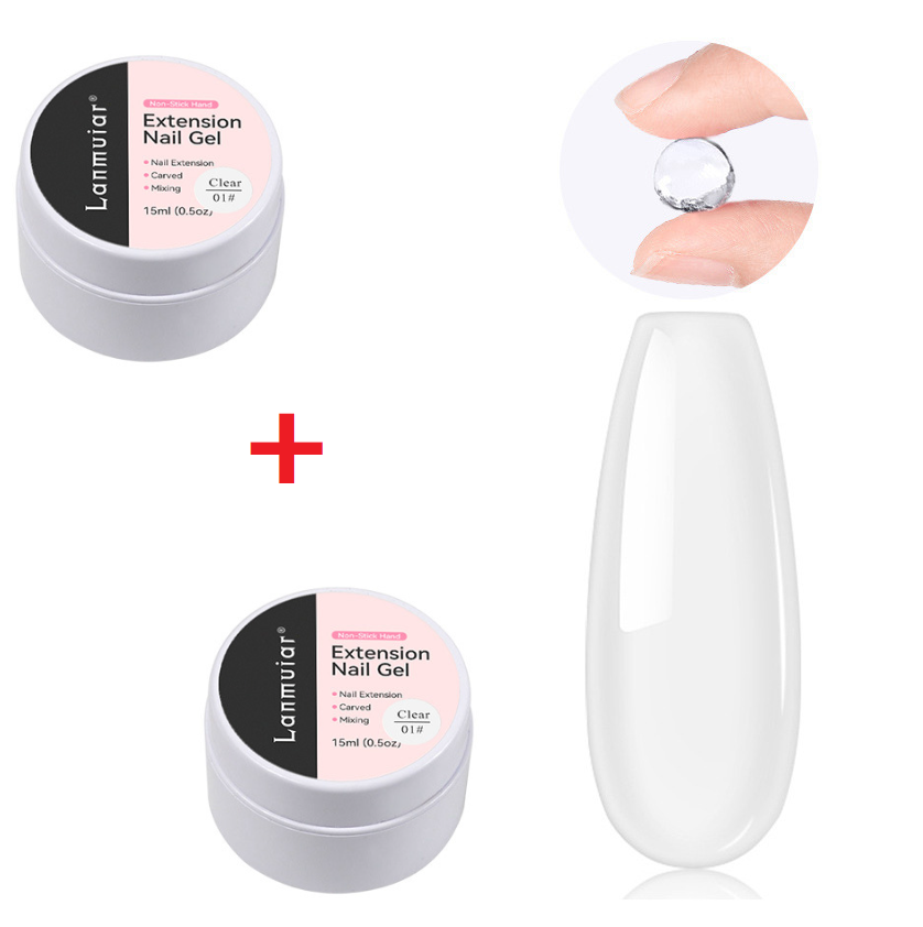 NailClear 1+1 FREE - 3 In 1 Transparent Nail Hardener And Extension Gel