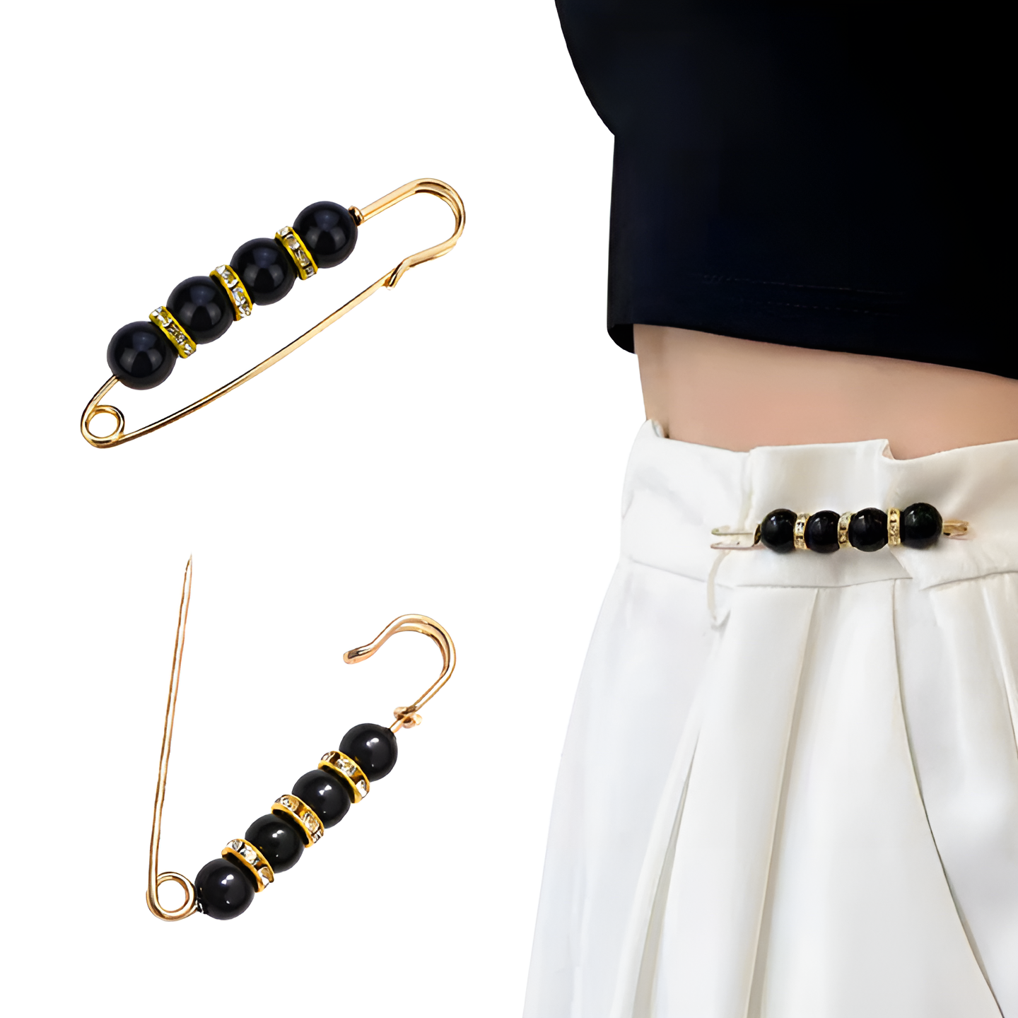 Jewelance™ BroochPin 1+1 FREE: Elegant Stylish Pearl Safety Pin Brooches Set