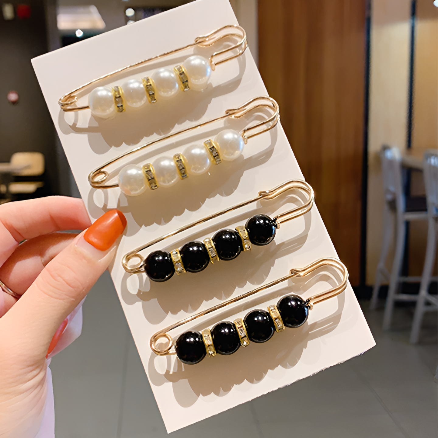 Jewelance™ BroochPin 1+1 FREE: Elegant Stylish Pearl Safety Pin Brooches Set