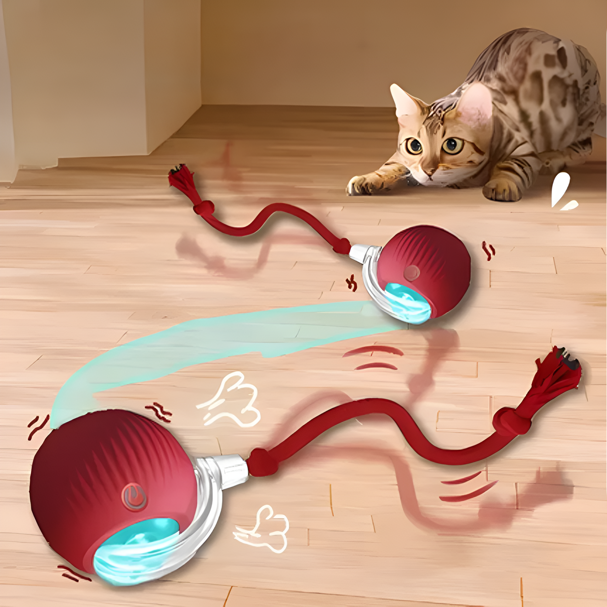 Catfri® CatBall: Automatic Interactive Fun Cat Chasing Ball